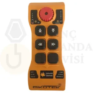 Mikotek Çınar 204 vinç kumandası, güçlü sinyal iletimi ve ergonomik tasarımıyla verimli bir kontrol deneyimi sunar.