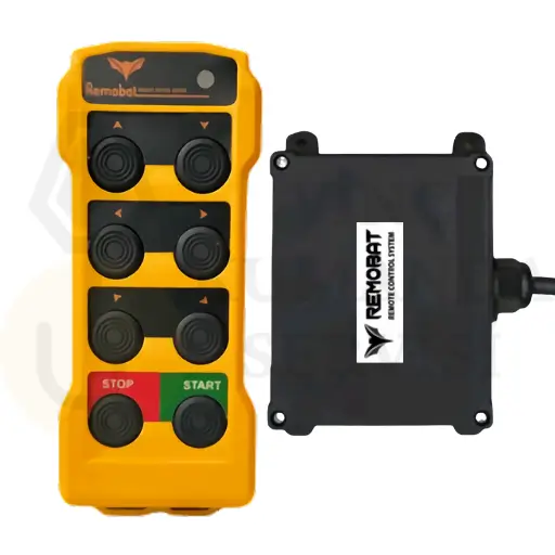 Remobat 6 Butonlu Çift Hızlı Kablosuz Vinç Kumandası Seti - Endüstriyel Tip