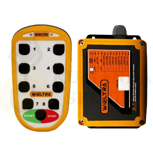Wieltra Mini 8 Buton Tek Hızlı Kablosuz Vinç Kumandası Seti - IP65 Koruma
