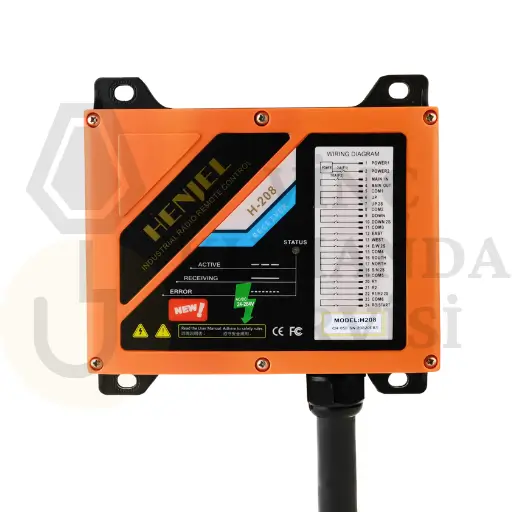 Henjel H208 Çift Hızlı 8 Butonlu Vinç Kumanda Alıcı Kutusu - Endüstriyel Tip