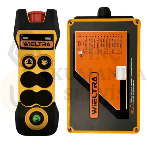 Wieltra EVO204 2 Butonlu Çift Hızlı Kablosuz Vinç Kumandası Seti - Hassas Monoray Kontrol