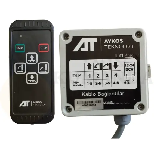 Aykos Jumbo Lift endüstriyel vinç uzaktan kumanda seti, kumanda ve alıcı ünitesi