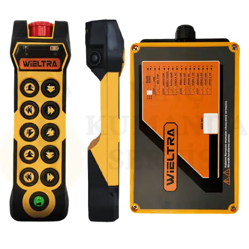 Wieltra EVO1212 model 12 butonlu endüstriyel vinç uzaktan kumanda seti ve alıcı ünitesi