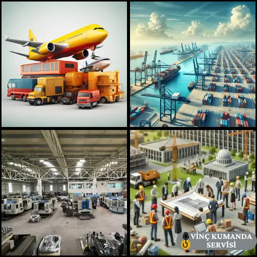 Wireless crane remote control applications in construction, port, factory and mining industries