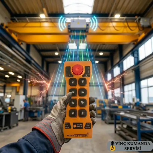 Crane remote control interference 7 causes EMI frequency conflict antenna positioning FHSS solutions