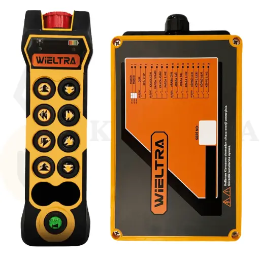 Wieltra EVO808 8 butonlu tek hızlı endüstriyel vinç uzaktan kumanda seti ve alıcı ünitesi