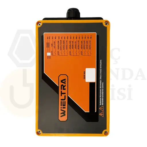 Wieltra EVO808 serisi 8 butonlu vinç kumanda seti kablolu alıcı ünitesi ve kontrol kutusu